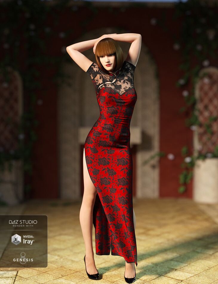 Cheongsam Lingerie For Genesis Females Render State