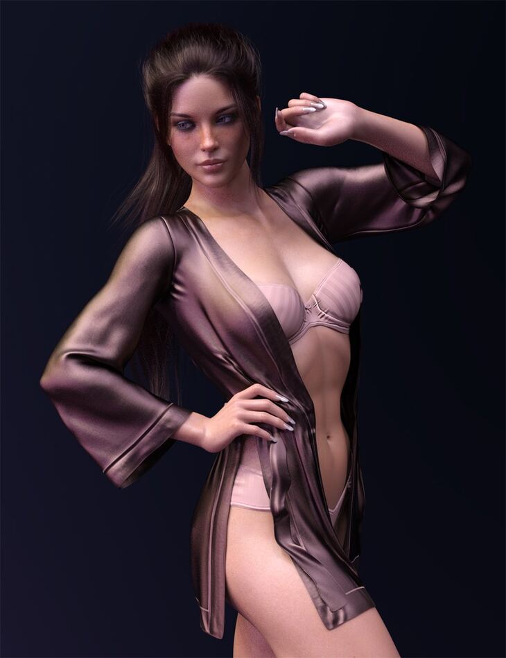 DForce X Fashion Kimono Lingerie Set For Genesis 8 Females Render State