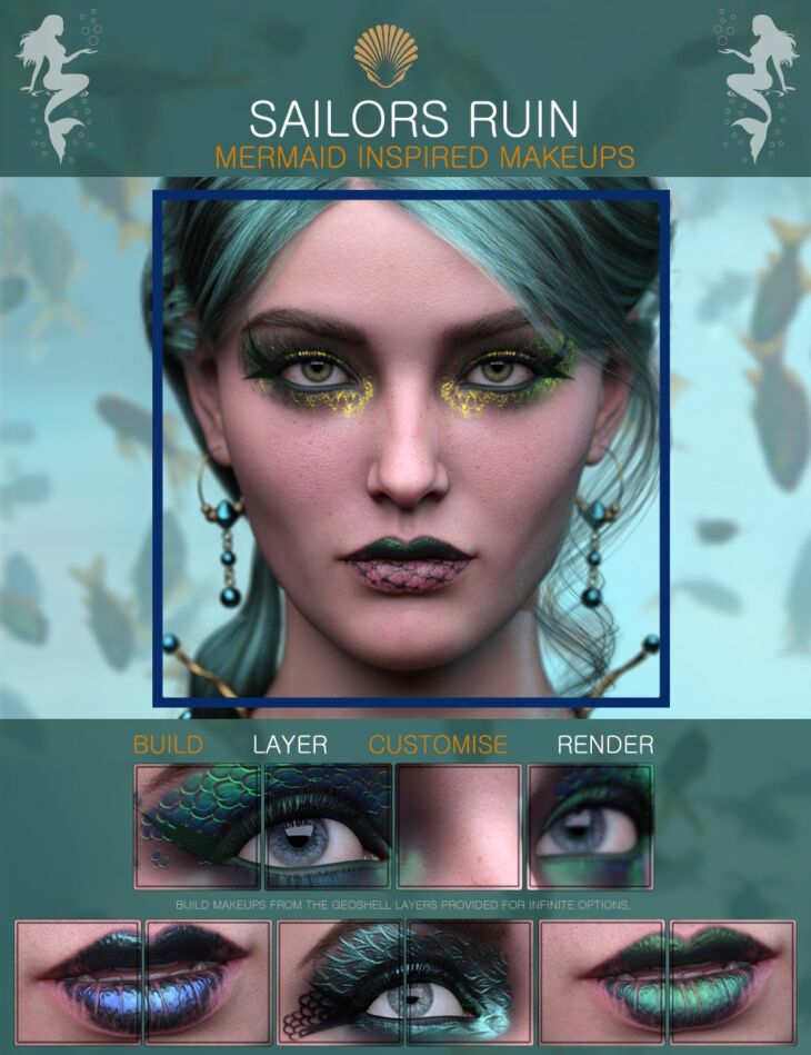 Sailors Ruin Mermaid Inspired Geoshell Makeup For Genesis And