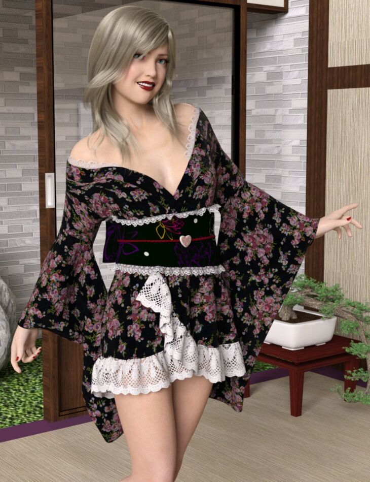 Dforce Pretty Kimono For Genesis Females Render State