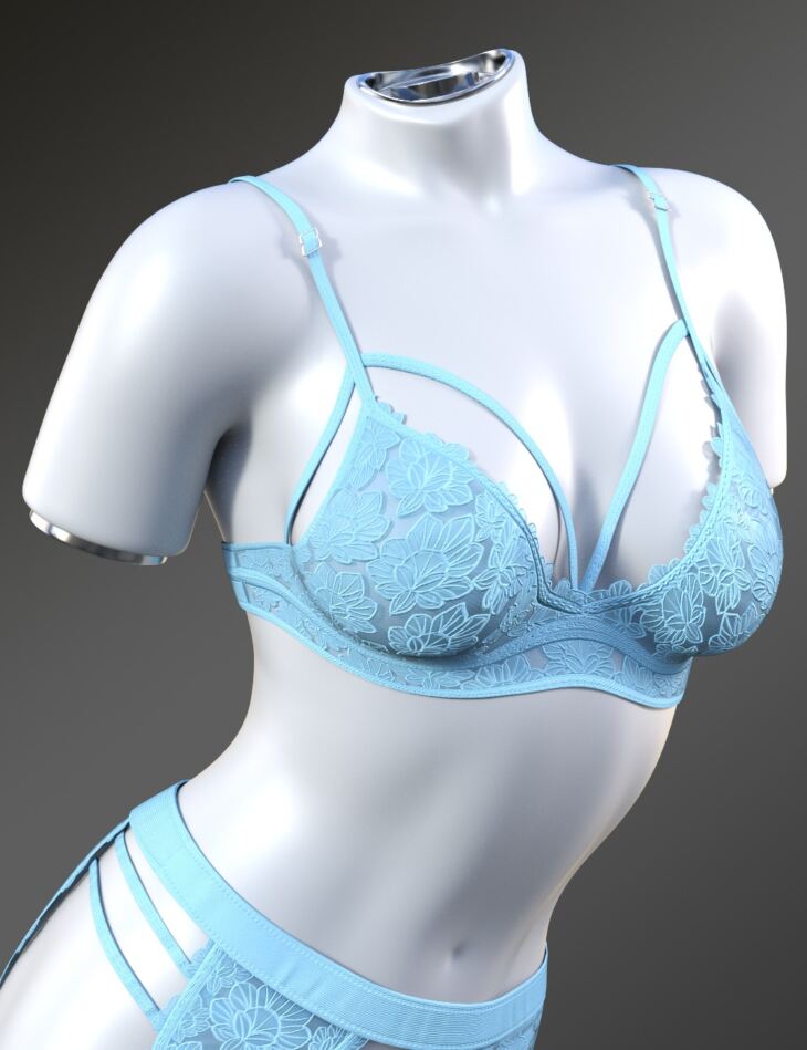 X Fashion Flower Roses Lingerie For Genesis 9 Render State