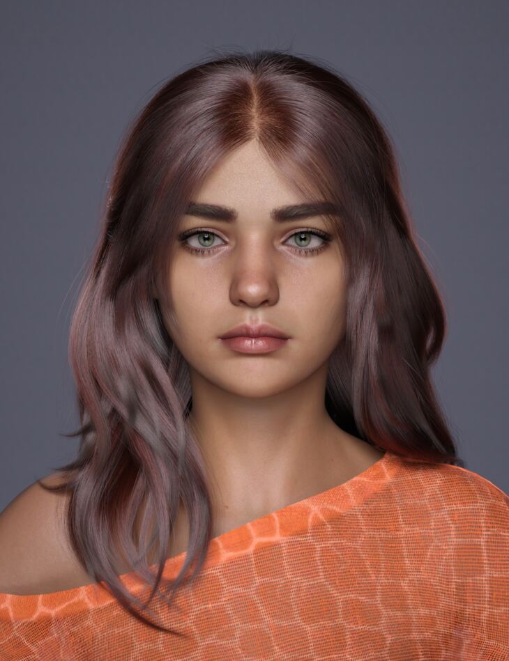 DForce AK Long Hair For Genesis 9 Render State