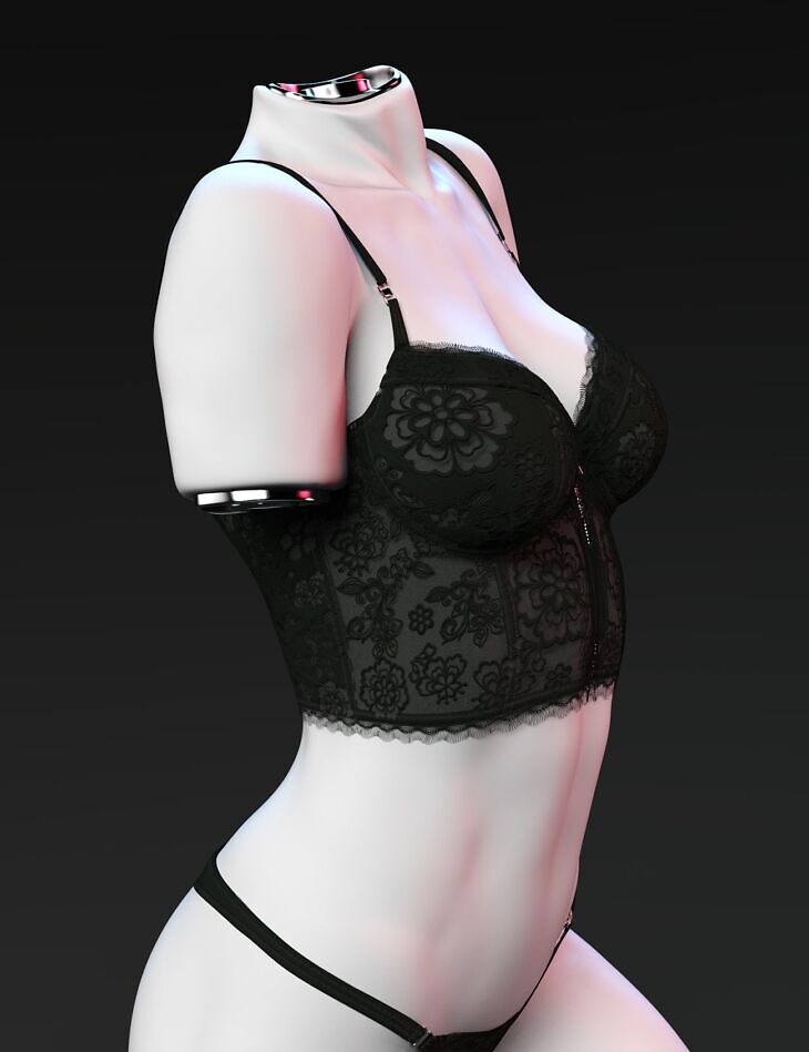 X Fashion Charming Lace Lingerie For Genesis 9 Render State