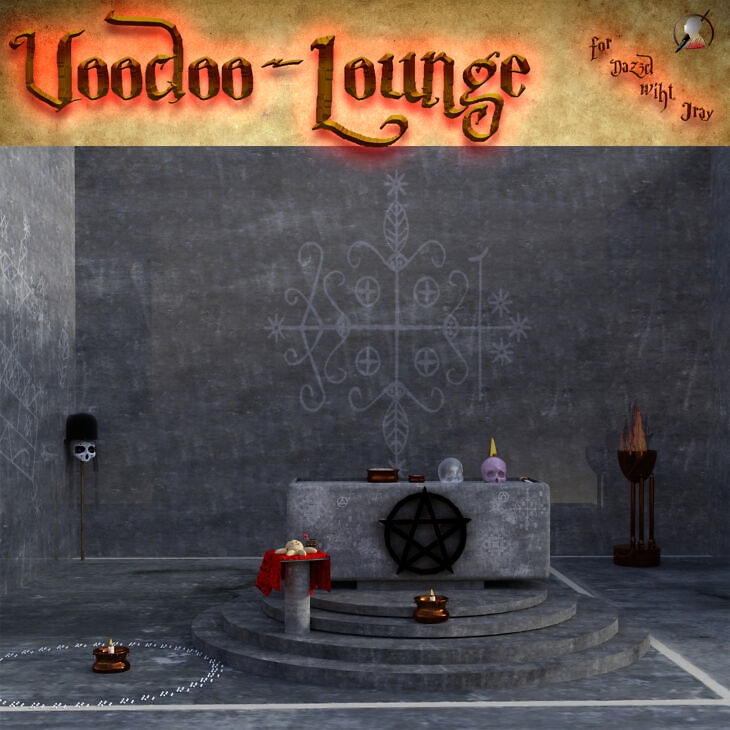 Voodoo Lounge Scene For DAZ Studio Iray Render State