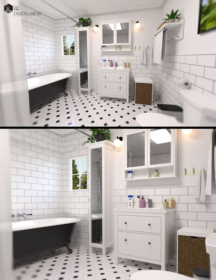 Apartment Bathroom - Render-State