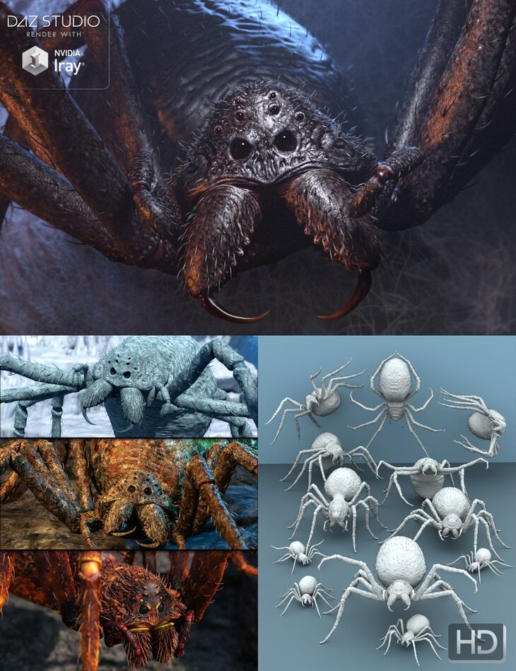 Giant Monster Spider HD Bundle – Render-State