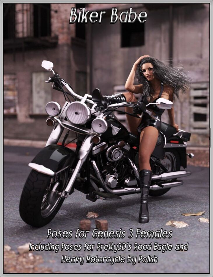 Biker Babe Poses for Genesis 3 Female 