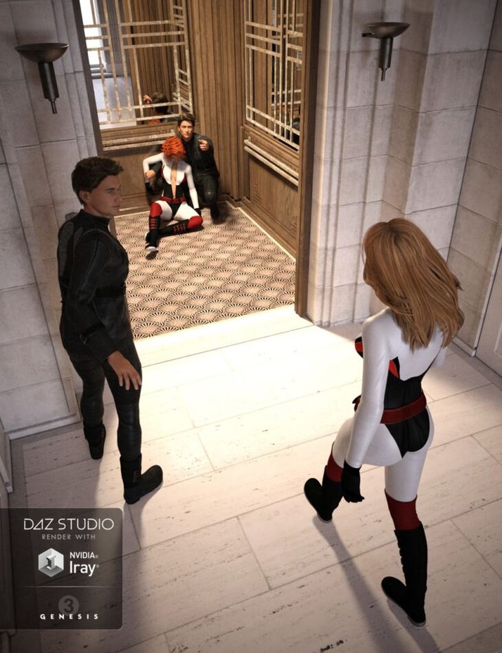 Deco Lobby Poses for Genesis 3 