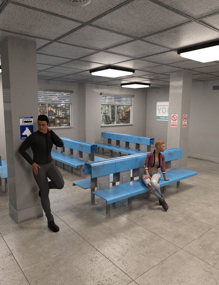 Grungy Waiting Room Grungy Waiting Room