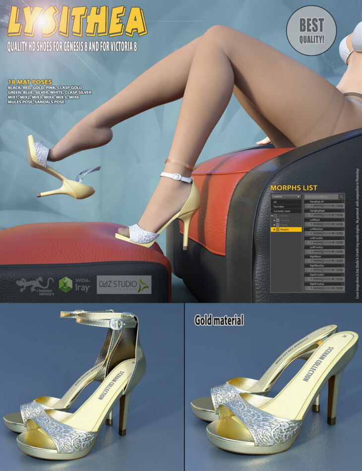 Lysithea Shoes - For Genesis 8 and Victoria 8 Lysithea Shoes - For Genesis 8 and Victoria 8