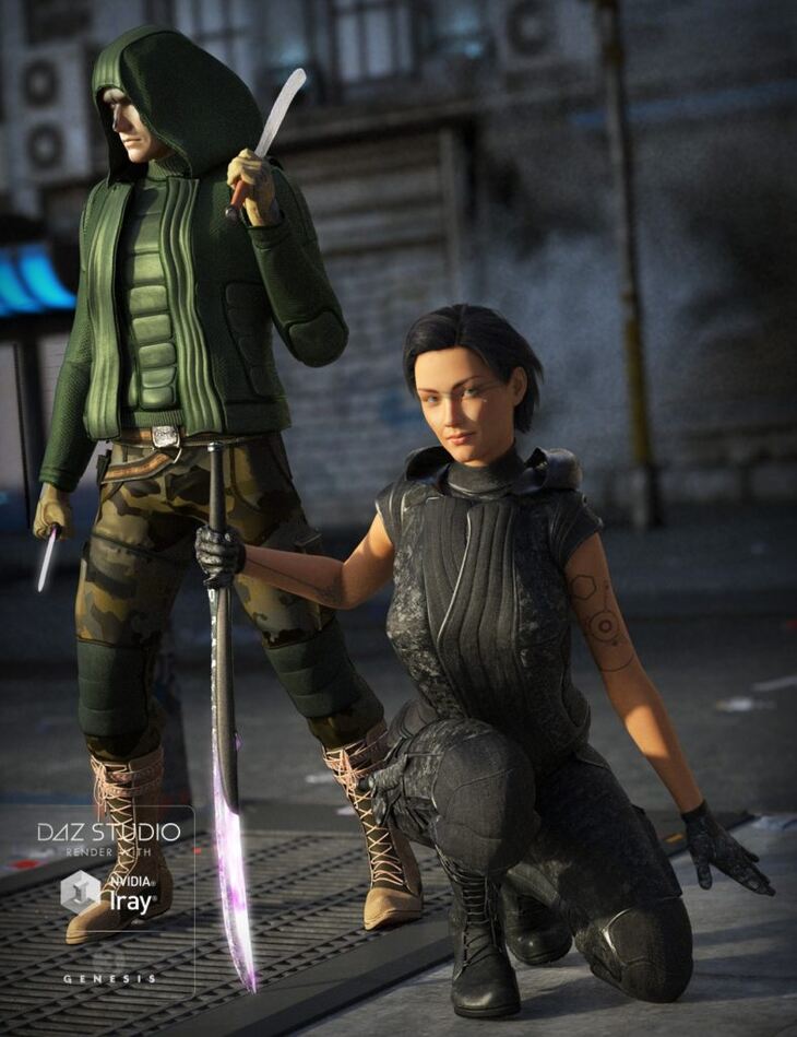 Obsidian Warrior Outfit for Genesis 3 Male(s) and Female(s) Obsidian Warrior Outfit for Genesis 3 Male(s) and Female(s)