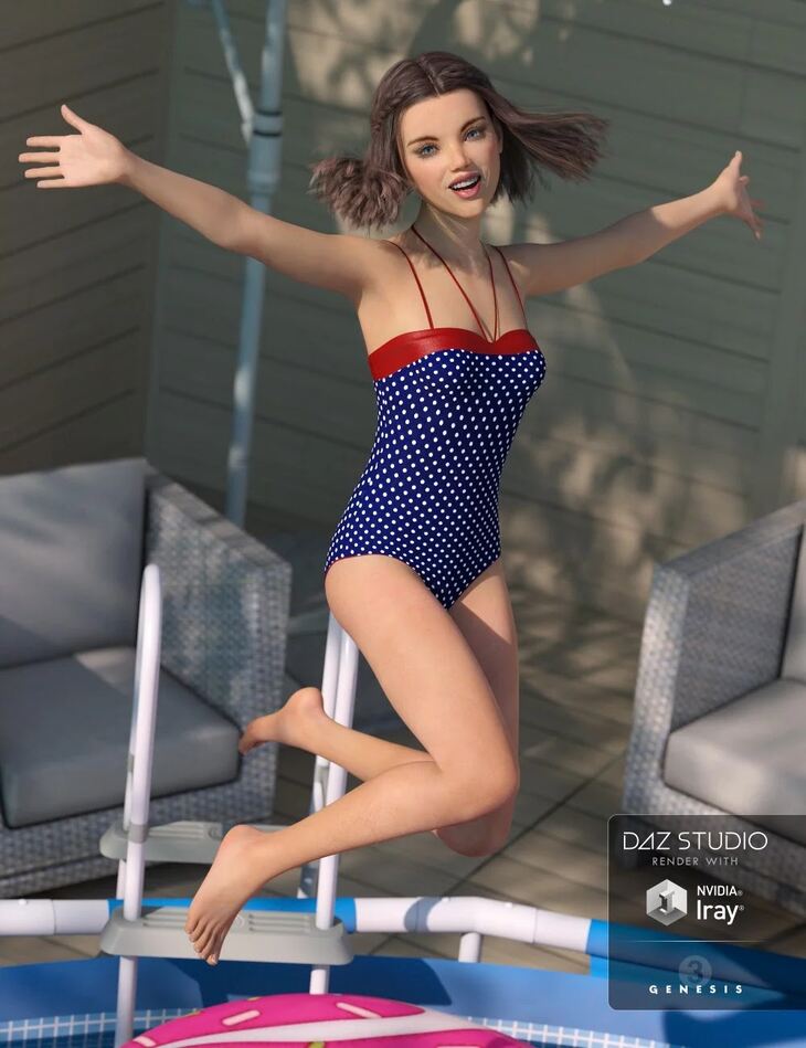 One Piece Swimsuit for Genesis 8 Female(s) 