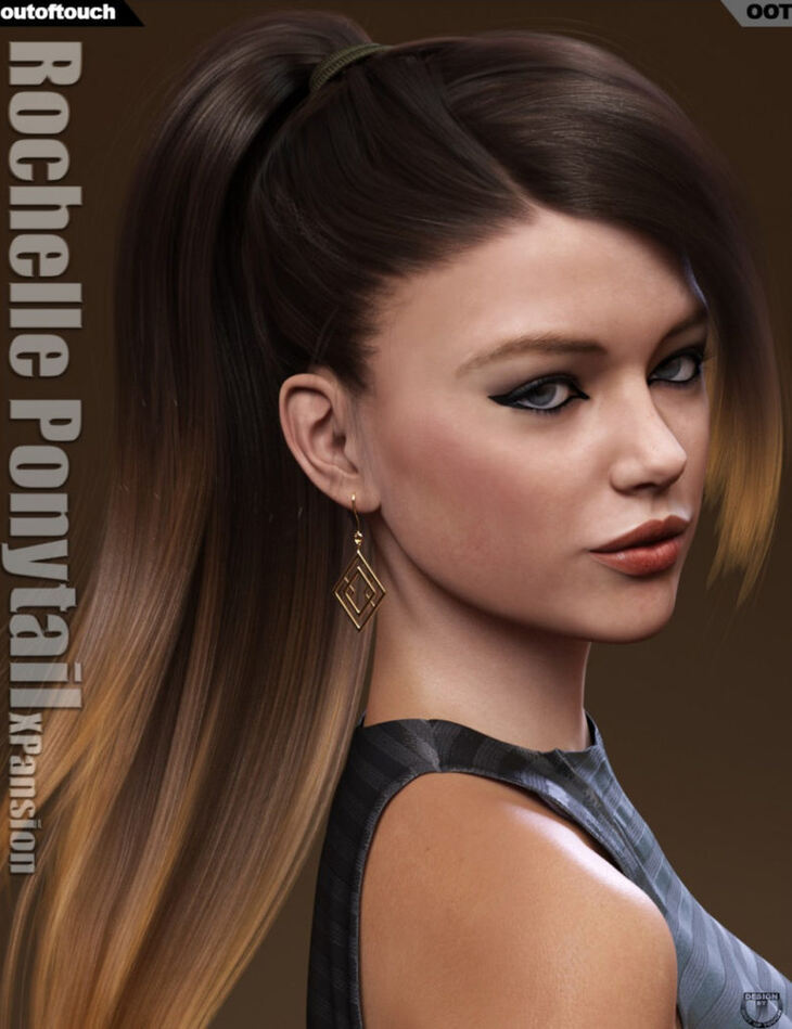 Rochelle Ponytail Hair Iray Texture XPansion Rochelle Ponytail Hair Iray Texture XPansion