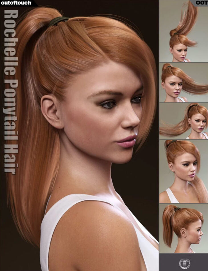 Rochelle Ponytail Hair for Genesis 3 Female(s) Rochelle Ponytail Hair for Genesis 3 Female(s)