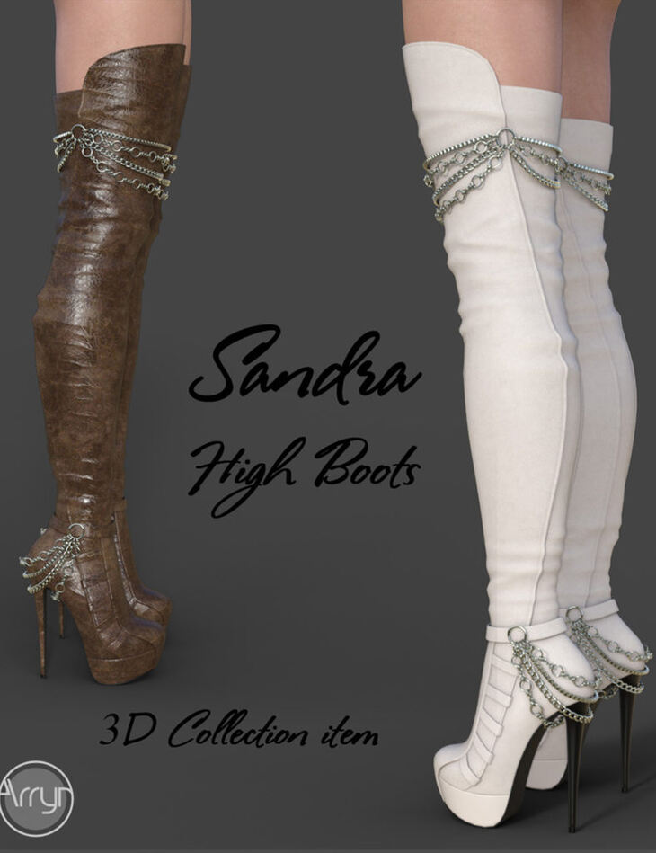Sandra High Boots for Genesis 3 Females 