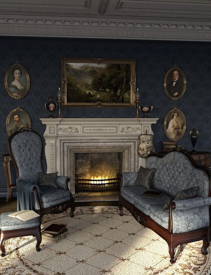 The Blue Room Iray for Victorian Decor 2 and 3 - Render-State