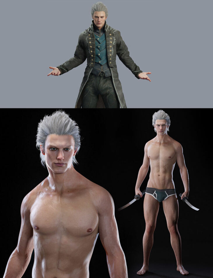 Vergil DMC5 For Genesis 8 Male  3d Models for Daz Studio and Poser