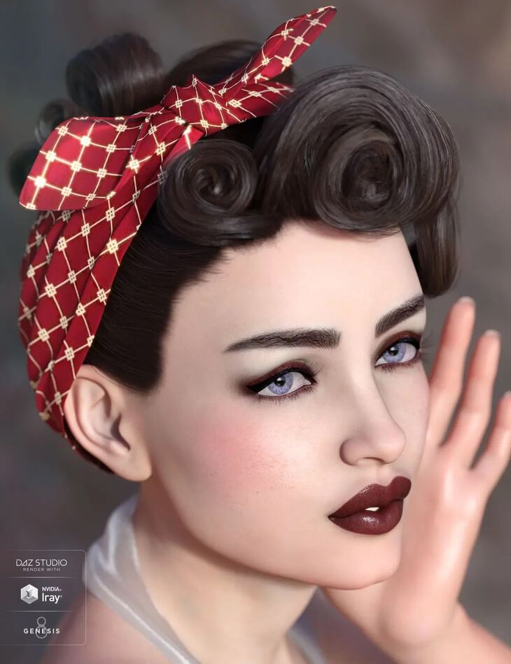 Yvette Hair for Genesis 3 & 8 Female(s) Yvette Hair for Genesis 3 & 8 Female(s)