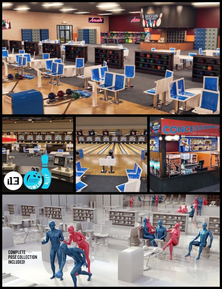 i13 Bowling Alley Environment with Poses i13 Bowling Alley Environment with Poses
