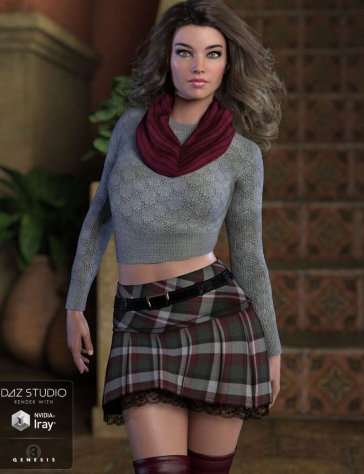 Autumn Haze Outfit for Genesis 8 Female(s) Autumn Haze Outfit for Genesis 8 Female(s)