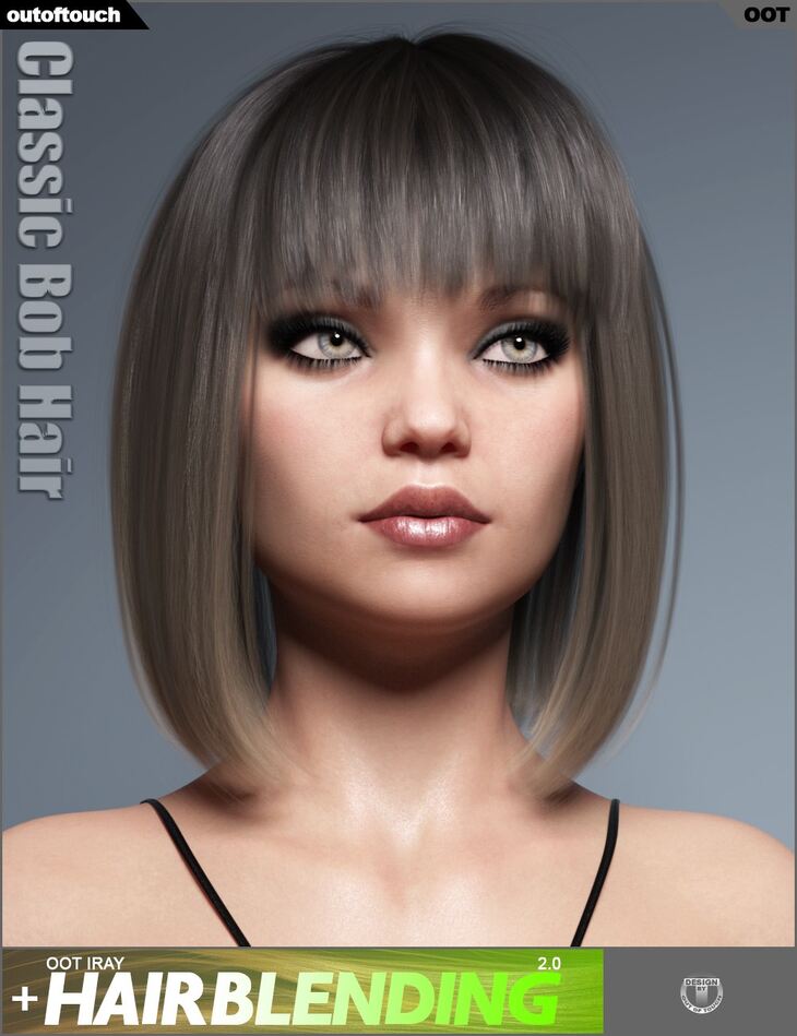 Classic Bob Hair for Genesis 3 and 8 Female(s) - 2023 Update - Render-State