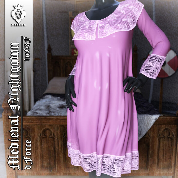 JMR dForce Medieval Nightgown for G3F JMR dForce Medieval Nightgown for G3F