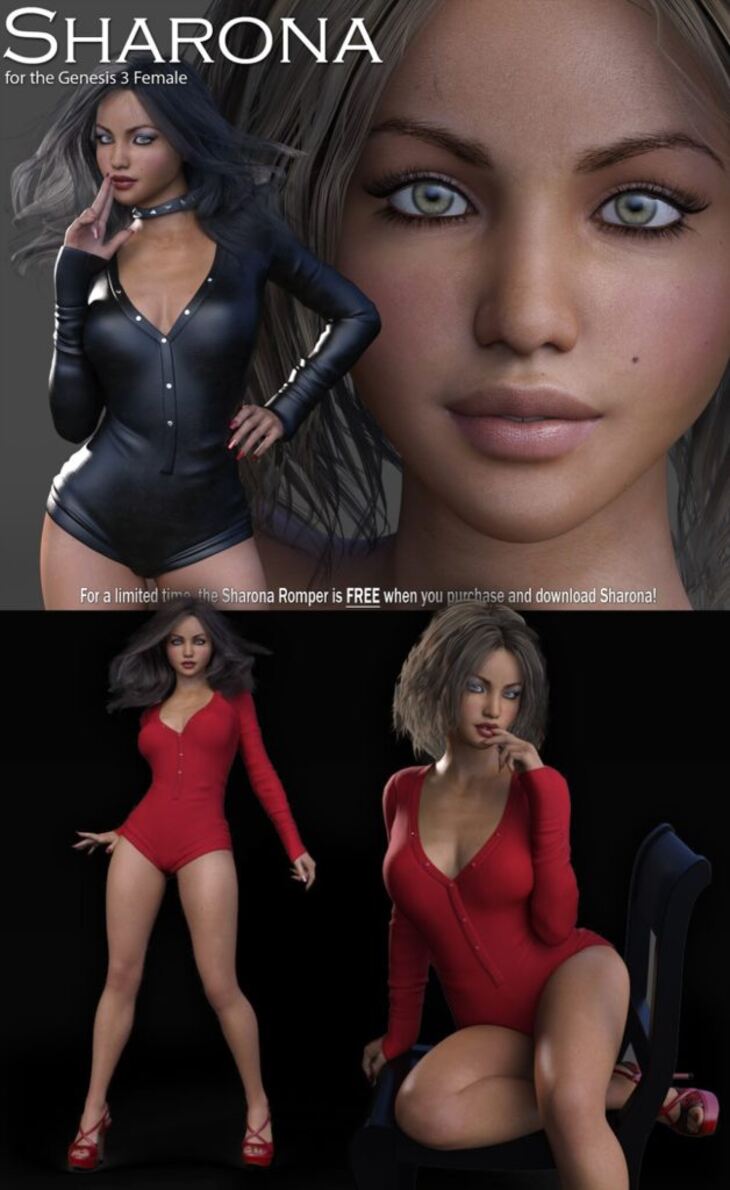 Sharona for Genesis 3 and Romper Bundle Sharona for Genesis 3 and Romper Bundle