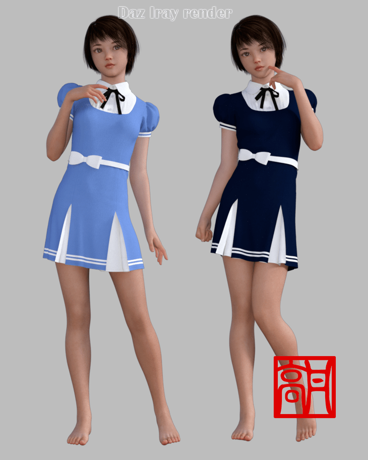 dForce GaoDan Cute Dress for Genesis 8 Female dForce GaoDan Cute Dress for Genesis 8 Female