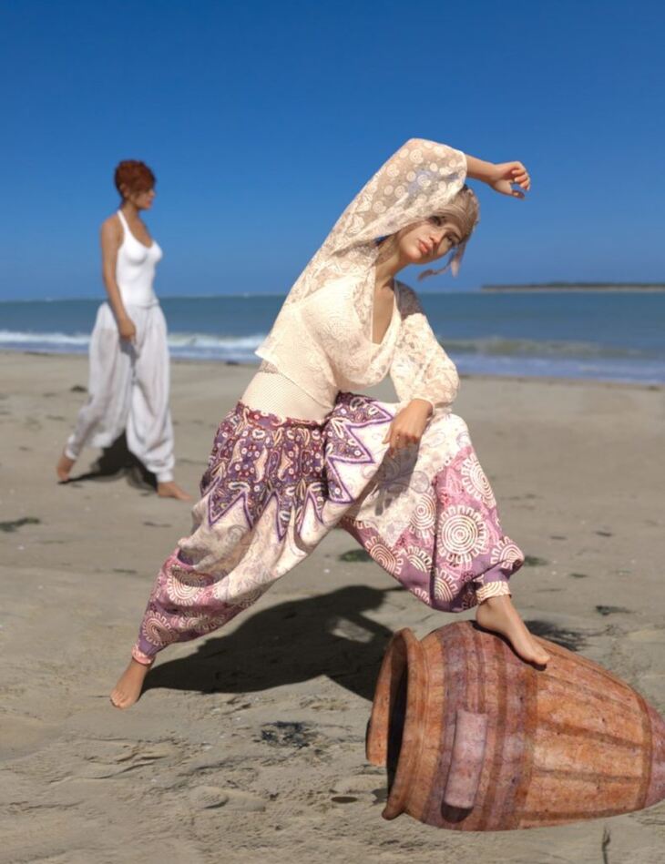 dForce Harem Pants Outfit for Genesis 8 Female(s) dForce Harem Pants Outfit for Genesis 8 Female(s)