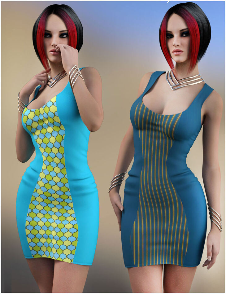 Sexy Flirt For 2 Tone Dress Render State