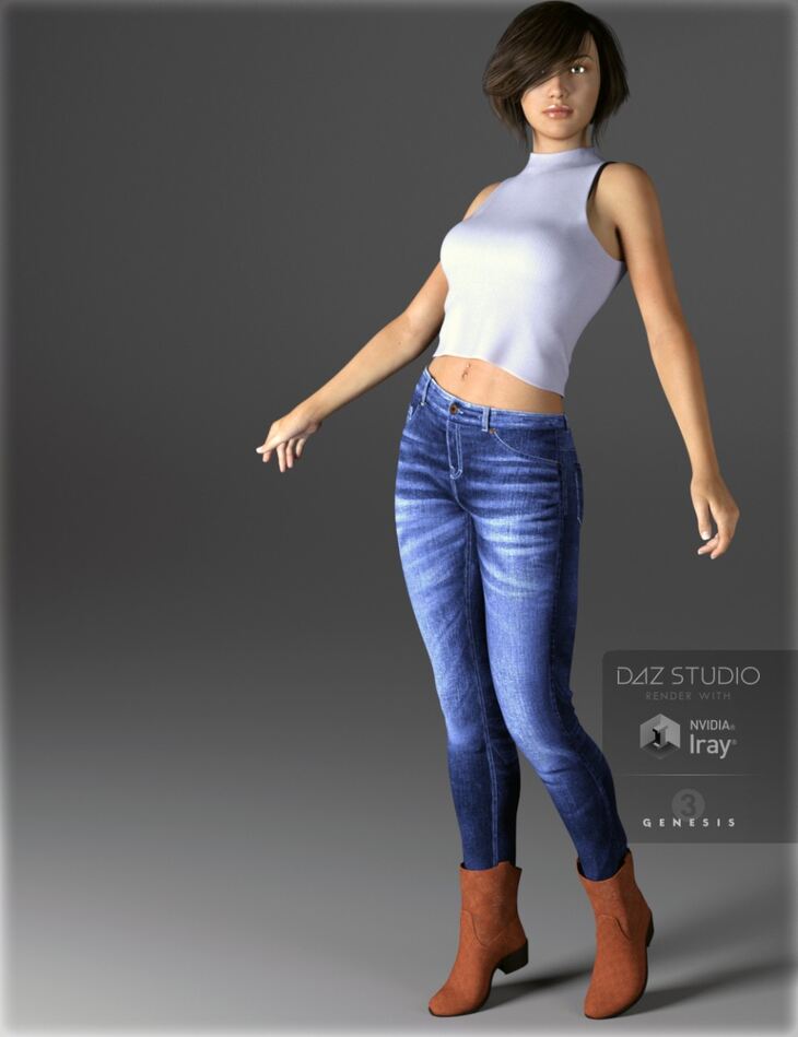 Skinny Jean Outfit for Genesis 3 Female(s) – Render-State