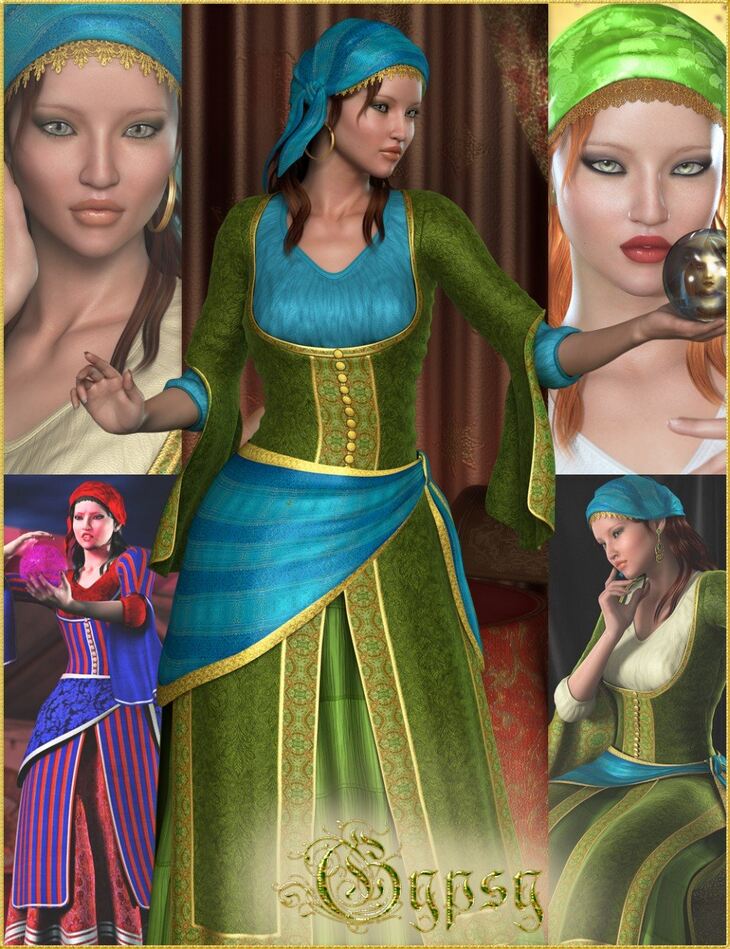 Gypsy Bundle – HD Character, Outfit, Hair and Poses + Textures – Render ...