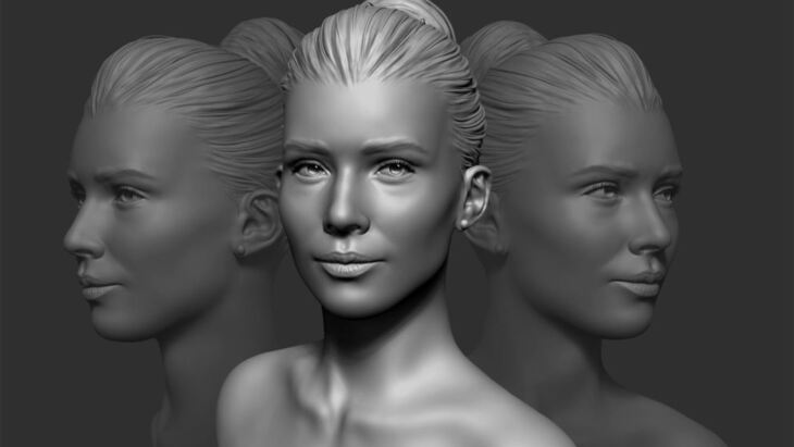 sculpting a realistic female face in zbrush download