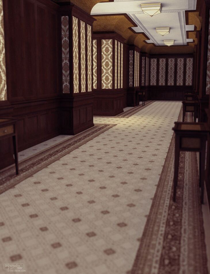 Decadent Hotel Hallway Render State