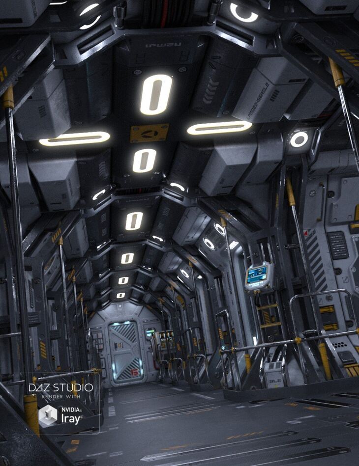 Sci-fi Corridor A – Render-State