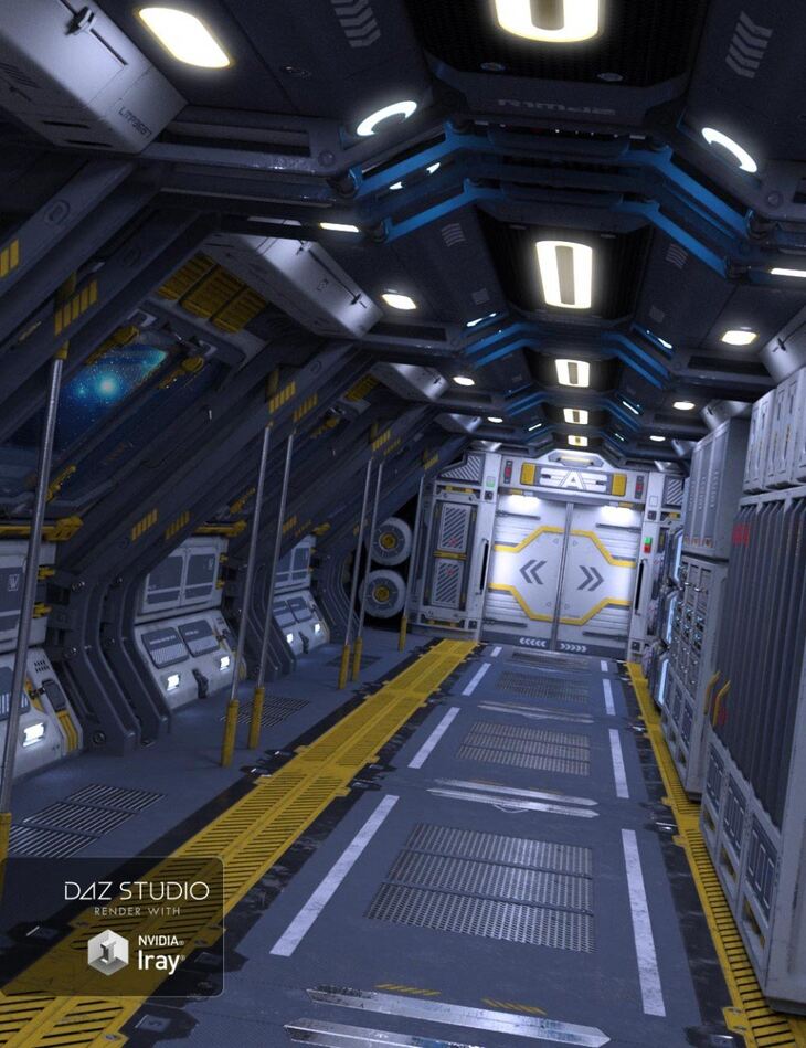 Sci-fi Corridor B – Render-State