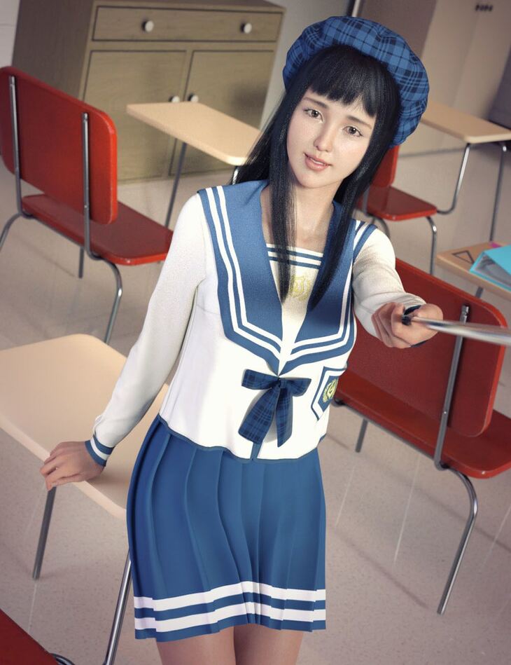 Sc Dforce Jk Sailor Suit And 25 Pose For Genesis 8 Females Render State