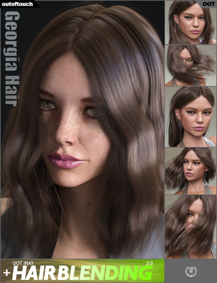 Georgia Hair And Oot Hairblending 2 0 For Genesis 3 Female S