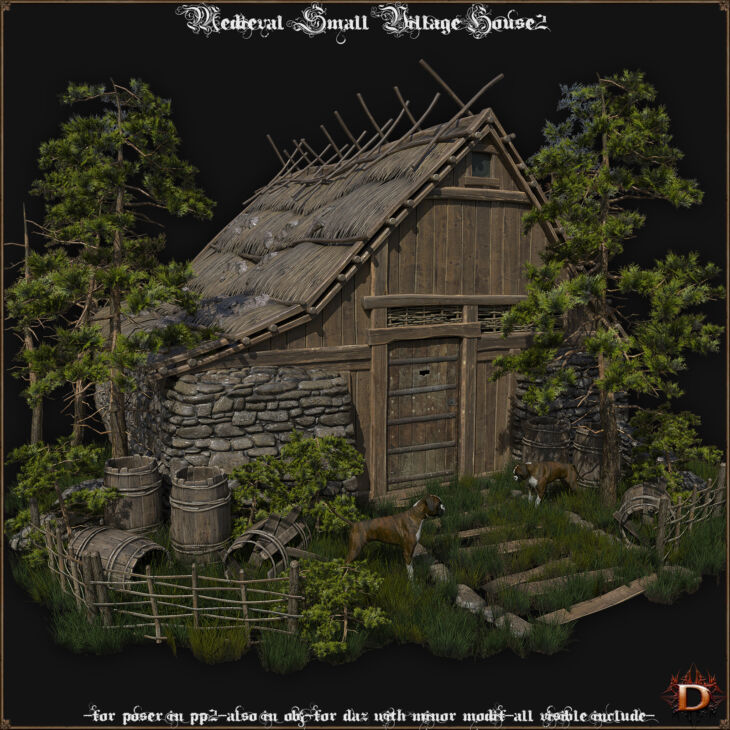 Medieval Small Village House2 - Render-State