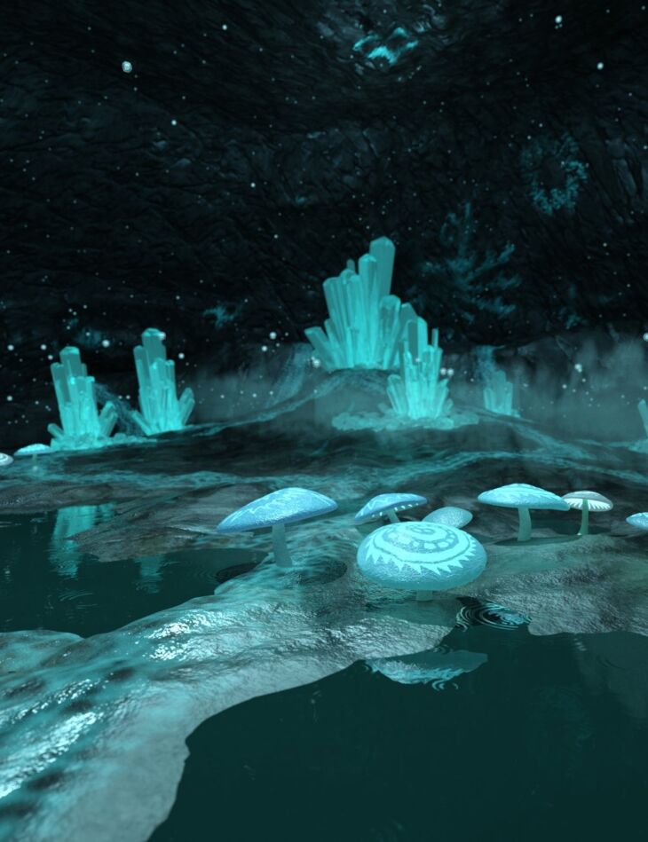 Crystal Glacier Cave Pool Render State   Crystal Cave 