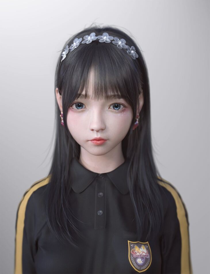 FE Long Straight Hair for Genesis 9 - Render-State