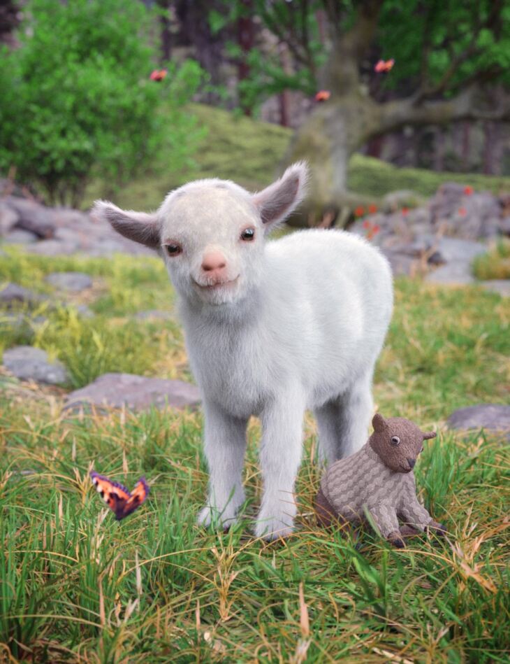 Popcorn the Goat - Render-State