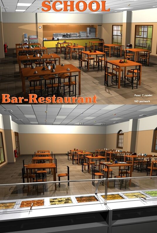 School Bar-Restaurant - Render-State