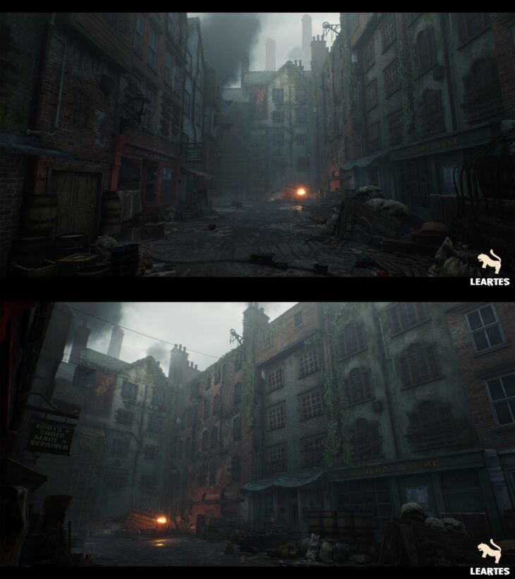 Victorian Decayed Alley Environment - Render-State