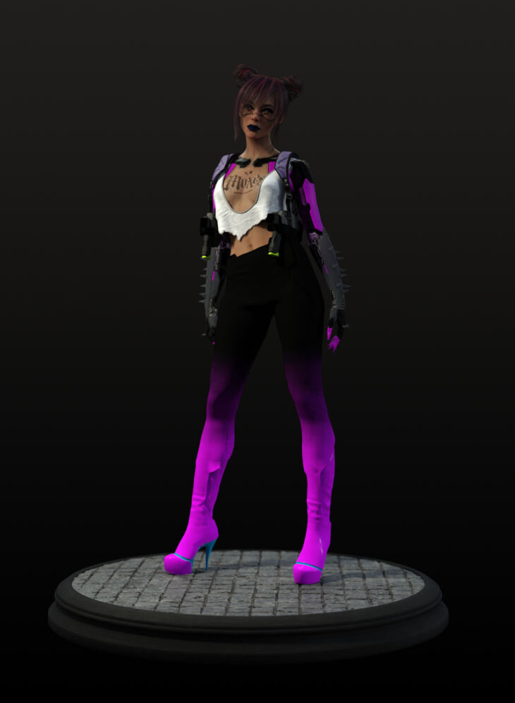 Rita Wheeler Cyberpunk 2077 Daz G8f Render State 9208