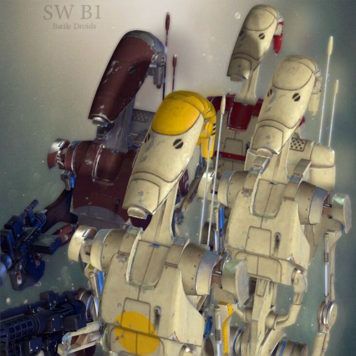 SW B1 Battle Droids – Render-State