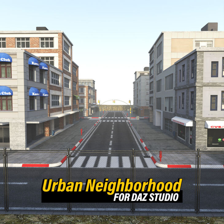 Urban Neighborhood for DS Iray - Render-State