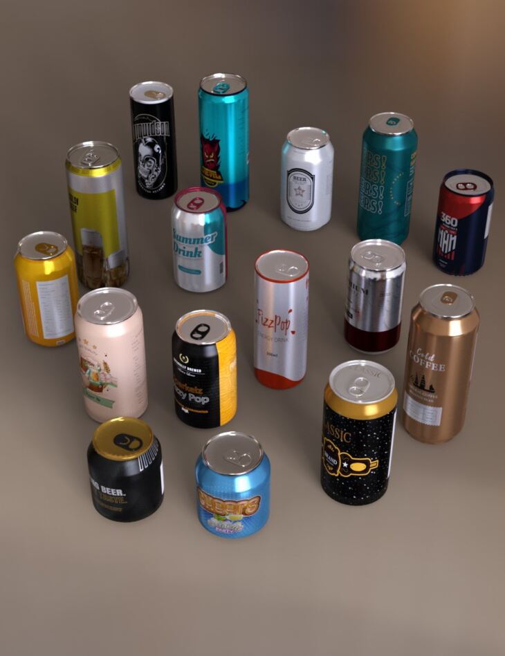 BW Canned Drinks Set – Render-State