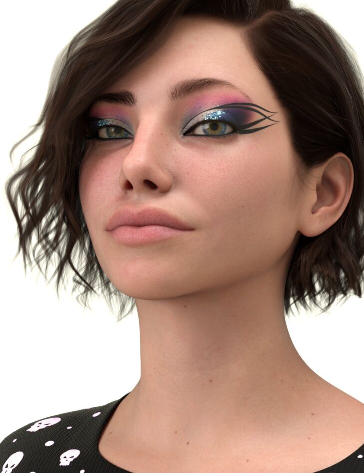 Utopian Makeup LIE and Face Gems for Genesis 8 and 8.1 Females
