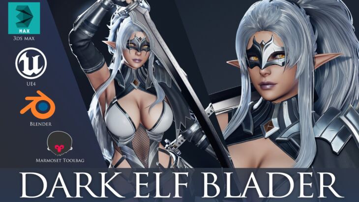 Dark Elf Blader – Game Ready
